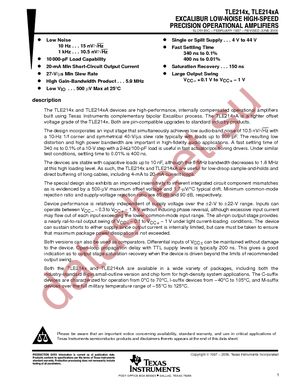 TLE2141ACD datasheet  